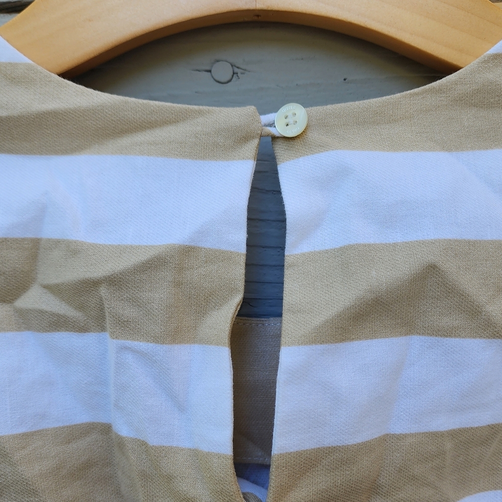 NWT STAUD York Striped Cotton Blend Dress - Picture 9 of 9